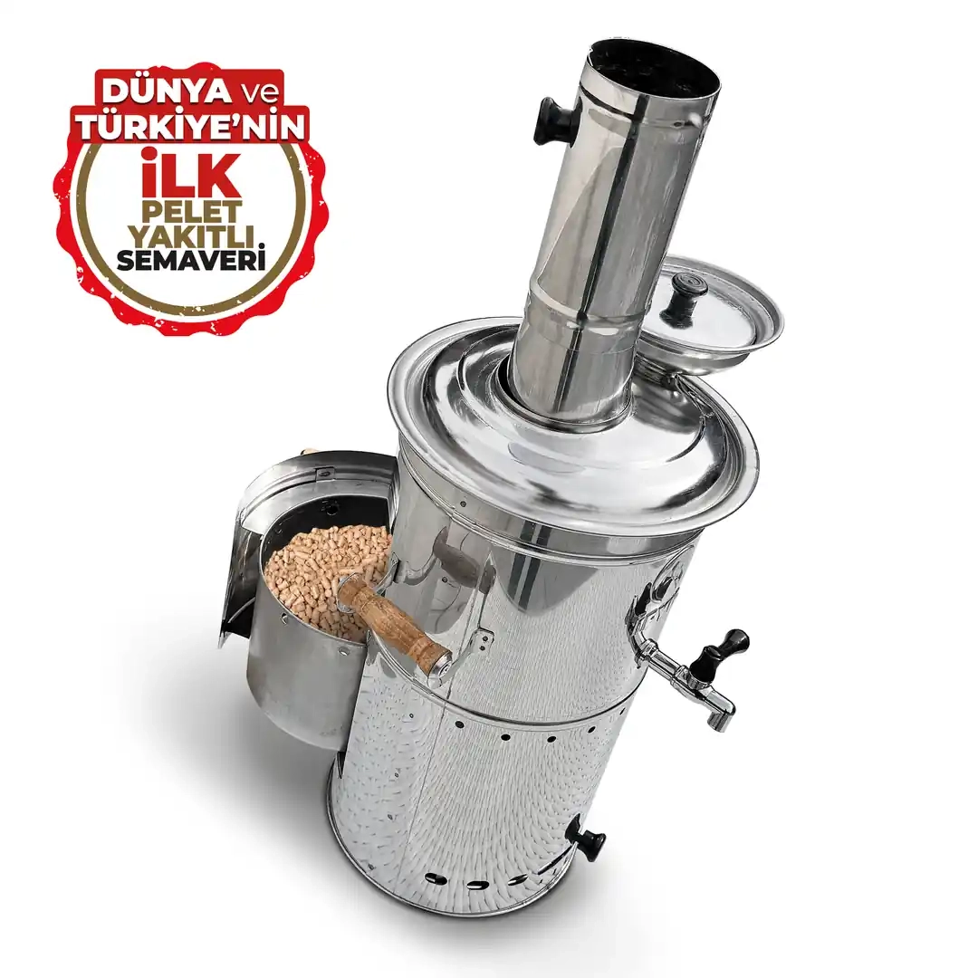 İFYIL PELET YAKITLI PASLANMAZ SEMAVER 4LT